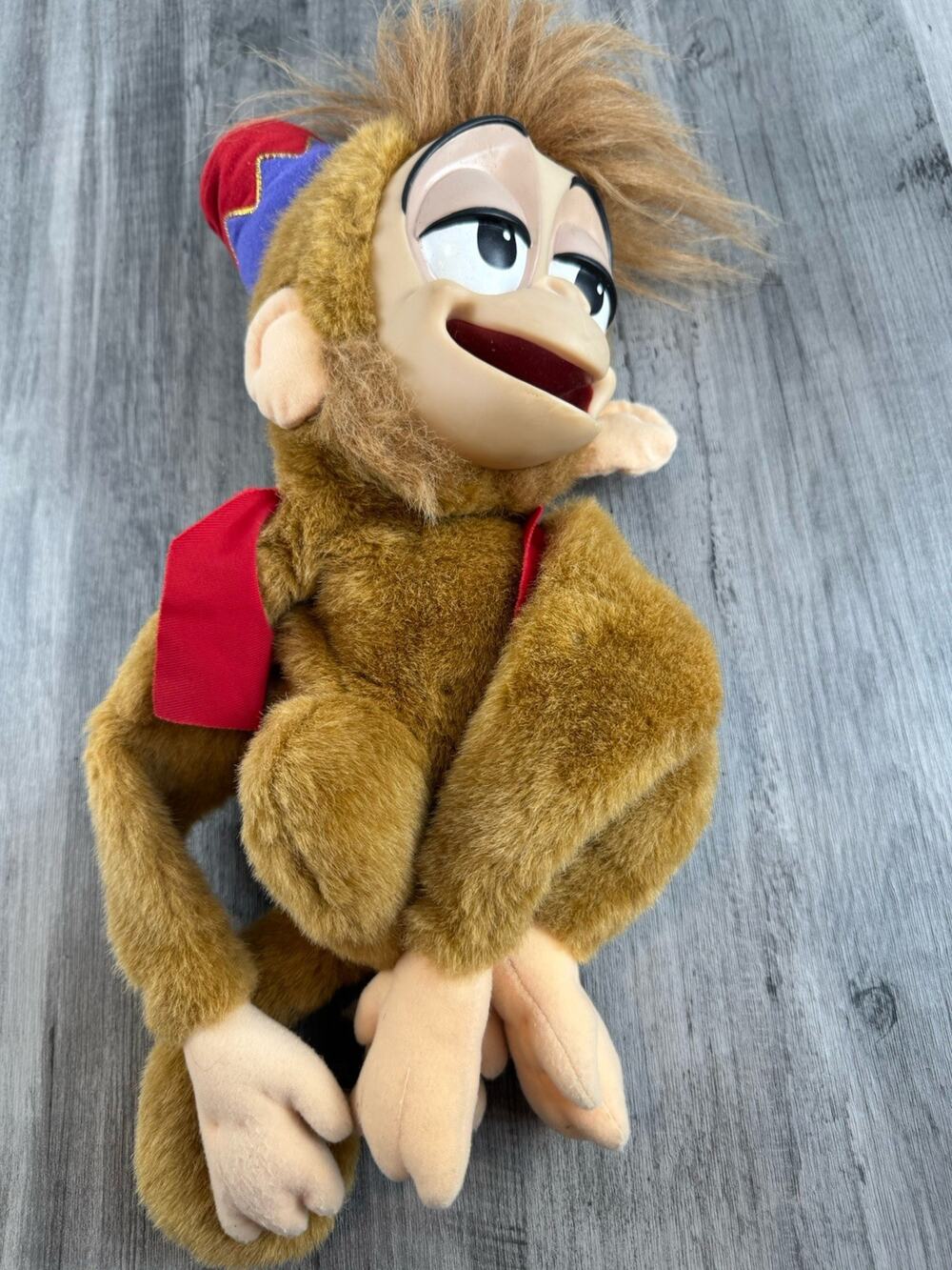 Vintage 1993 Applause Disney Aladdin Abu Monkey Body Hand Puppet Plush Stuffed